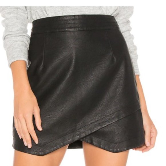 JACK by BB Dakota by Steve Madden Angeline Faux Leather Skirt-NWT - Picture 1 of 7